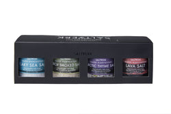SALTVERK Gift box w/ Arctic Thyme salt + Lava Salt + Flaky Sea Salt + Birch Smoked Salt - Saltverk
