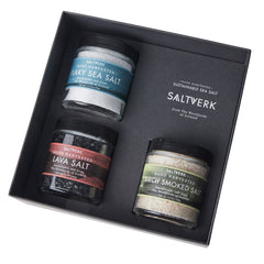 Luxury Gift box w/ Saltverk Pure Salt + Lava Salt + Birch Smoked Salt - Saltverk